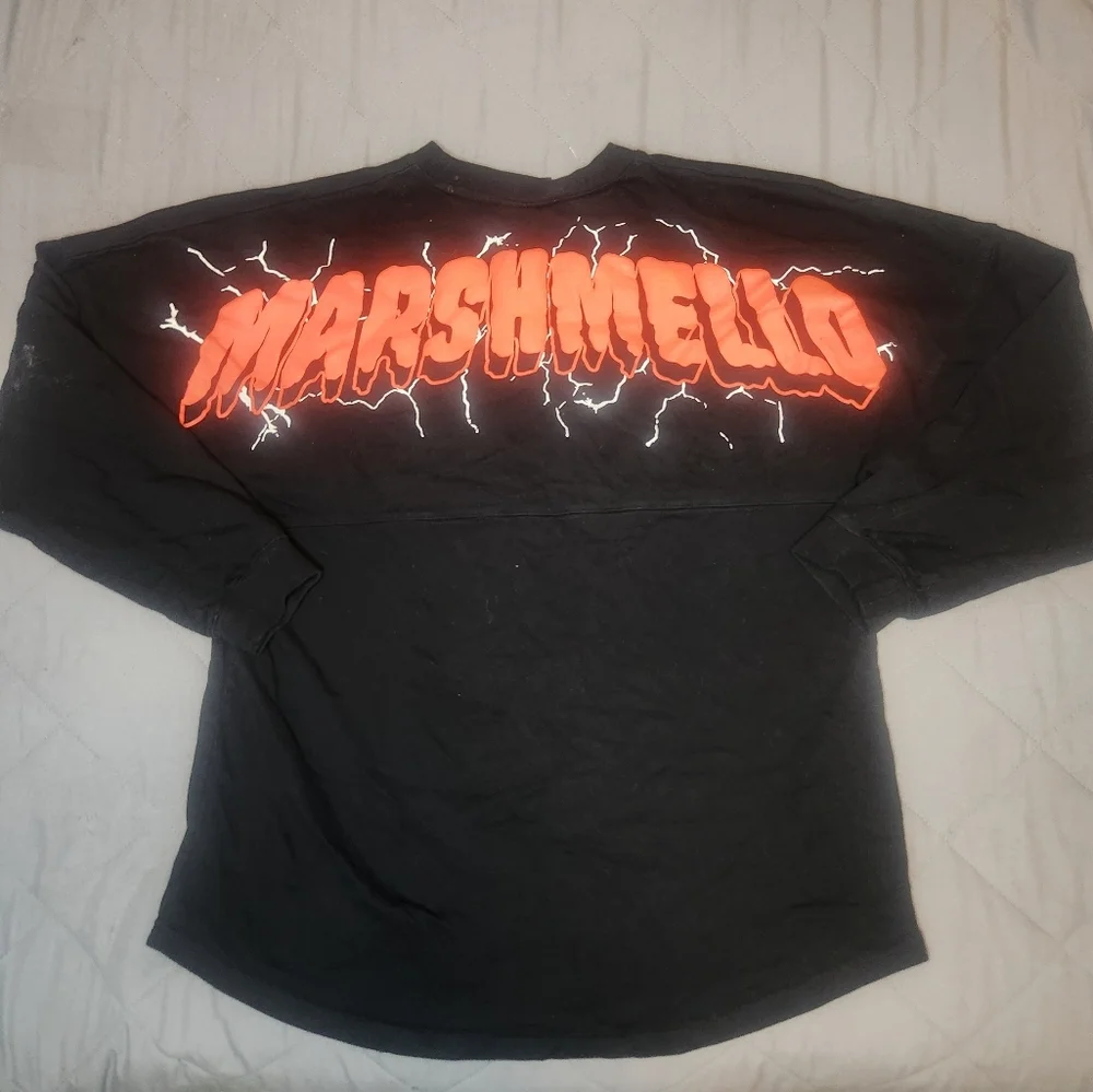 Marshmellow Music Unisex Lighting Puff Jersey Sz M Long‎ Sleeve Concert Festival